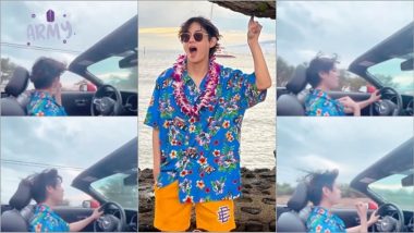 BTS: V aka Kim Taehyung Looks Insanely Hot Driving Mustang and Singing in Heavenly Deep Voice For ARMY! Watch Video From His Hawaiian Vacay