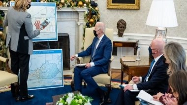 World News | Biden Briefed on Powerful Tornadoes in US That Left 74 Dead, to Visit Kentucky on Wednesday