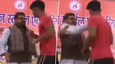 BJP MP, WFI President Brij Bhushan Sharan Singh Defends After His Video Slapping Young Boy Goes Viral, Says ‘It Was Case of Age Fraud’