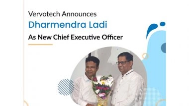 Business News | Vervotech Announces Promotion of Dharmendra Ladi to Chief Executive Officer
