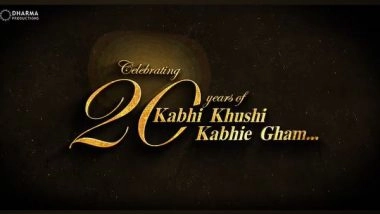 Entertainment News | Karan Johar Shares Heartfelt Note as 'Kabhi Khushi Kabhie Gham' is Set to Turn 20