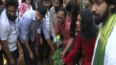India News | TRS MP Plants Saplings in Hyderabad as Part of 'Green India' Initiative