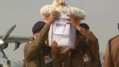 India News | Mortal Remains of Jitender Naik Arrive at Bhopal Airport