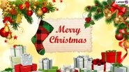Merry Christmas 2021 Wishes, Messages & Greetings: Colourful Xmas Tree HD Images, WhatsApp Stickers, Wallpapers, Telegram Quotes and GIFs to Celebrate December 25