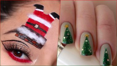 Christmas 2021 Makeup Tips: From Santa Eye Makeup to Xmas Tree Nail Art, Here's How to Style Your Look on December 25
