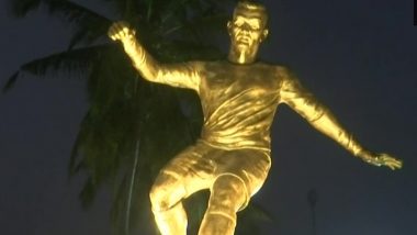 Cristiano Ronaldo's Statue Installed in Panaji, Goa To Motivate Younger Generation to Take Up Football