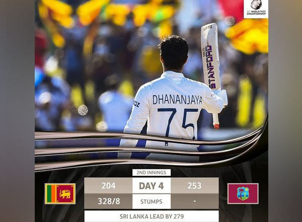Sports News | SL Vs WI: Dhananjaya De Silva's Ton Helps Hosts Extend Lead to 279 (Day 4)
