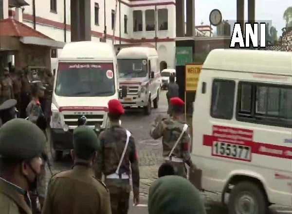 IAF Helicopter Crash: Mortal Remains of CDS General Bipin Rawat, Others Leave for Sulur Airbase From Madras Regimental Centre