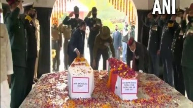 India News | Mortal Remains of CDS General Rawat, Wife Reach Brar Square Crematorium for Last Rites