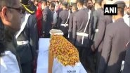 India News | Large Number of People Gather to Pay Last Respects to Squadron Leader Kuldeep Singh in Rajasthan's Jhunjhunu