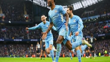 Sports News | Premier League: Centurion Raheem Sterling Shines as Man City Beat Wolves