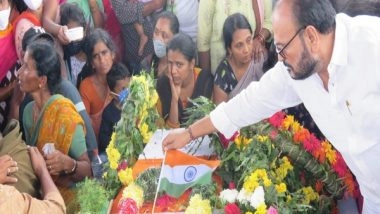 India News | Chopper Crash: Lance Naik B Sai Teja Laid to Rest with Military Honours in Chittoor
