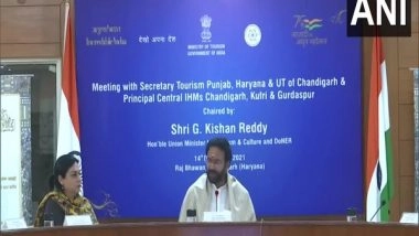 India News | G Kishan Reddy Holds Review Meeting with Tourism Secretaries of Punjab, Haryana, Chandigarh