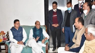 India News | Rajnath Singh Pays Tribute to Former Uttarakhand Minister Harbans Kapoor