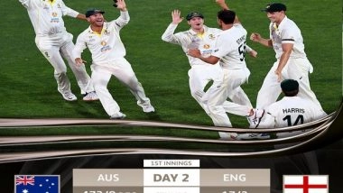 Sports News | Ashes, 2nd Test: England Trail by 456 Runs as Hosts Continue to Dominate (Stumps, Day 2)