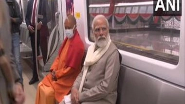 India News | PM Modi Inaugurates Kanpur Metro Rail Project, Takes Ride