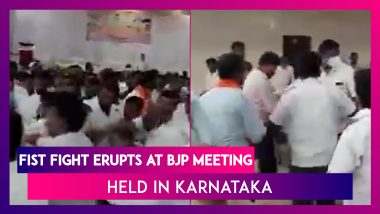 Karnataka: Fist Fight Erupts At BJP Meeting Held  For Council Polls In Arsikere, Hassan