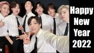 New Year 2022 Greetings for BTS ARMY: V, RM, Suga, Jungkook, Jimin, J-Hope and Jin HD Wallpapers With Happy New Year Messages To Celebrate Last Day of 2021!