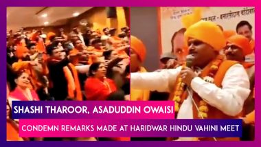Shashi Tharoor, Asaduddin Owaisi Condemn Remarks Made At Haridwar Hindu Vahini Meet