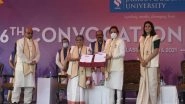 Business News | Dr K. Kasturirangan, Anju Bobby George, Bhawana Somaaya and Dr Majid Al Marri Were Honoured with Honoris Causa at the 6th Convocation