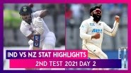 IND vs NZ Stat Highlights 2nd Test 2021 Day 2: Ajaz Patel Shines But India In Complete Control