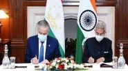World News | Jaishankar, Tajik Counterpart Sign Agreements on Diplomatic Training, Program of Cooperation