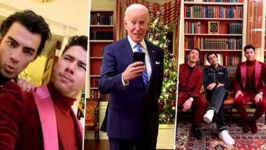 Jonas Brothers and USA President Joe Biden Go ‘Bing Bong’ To Promote Vaccination With Viral TikTok Audio (Watch Video)