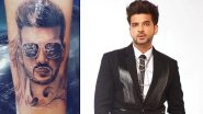 Bigg Boss 15 Fame Karan Kundrra&rsquo;s Fans Get the Actor&rsquo;s Face and Initials Tattooed (View Viral Pics)