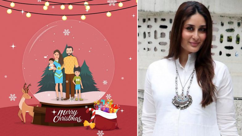 Tis the Season! Kareena Kapoor Khan’s Christmas Post Is a ‘Merry’ Family Portrait (View Pic)