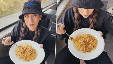 Karisma Kapoor Proves to Be Ultimate Foodie, Shares Pic Gorging on Delicious Biryani (View Post)