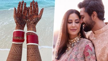 Newlywed Katrina Kaif Flaunts Her Bridal Mehendi, Shares Glimpse of Honeymoon Destination With Vicky Kaushal (View Pic)