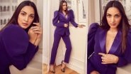 Kiara Advani&rsquo;s Dramatic Purple Pantsuit Is Glam, Chic and Fabulous (View Pics)