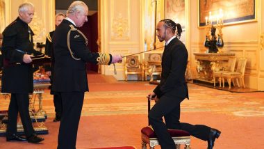 Lewis Hamilton Knighted By Prince of Wales at Windsor Castle (See Pics)