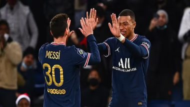 PSG Wears Special Edition Kit Against Monaco in Ligue 1 2021-22 Match to Celebrate Lionel Messi’s Seventh Ballon d’Or Win
