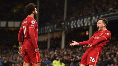 Mohamed Salah's Brace Helps Liverpool Seal 4-1 Win Against Everton in EPL 2021-22 (Watch Goal Highlights)