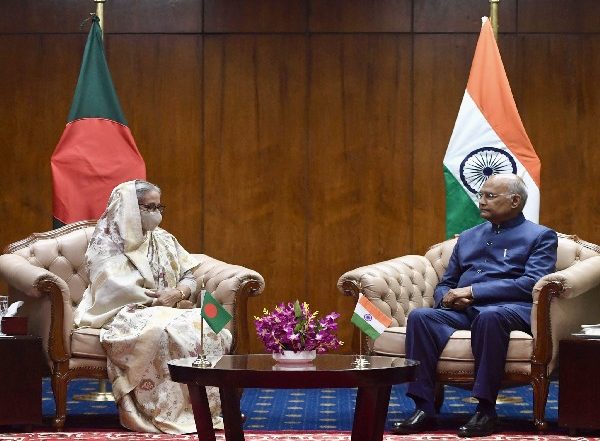 World News | Bangladesh PM Calls on President Kovind, Both Review Progress in Bilateral Ties