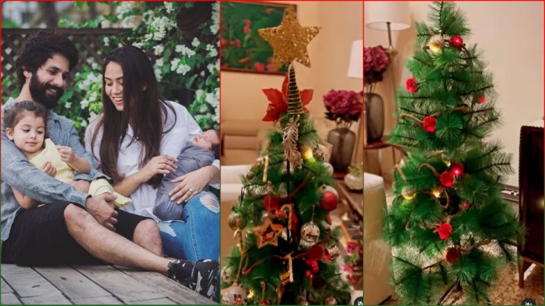 Mira Rajput Gives Instafam a Glimpse of Family's Christmas Tree Decorated By Kids Misha And Zain (Watch Video)