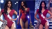 Harnaaz Sandhu Bikini Photos & Video: Watch Miss Universe 2021 Winner Nail Swimsuit Competition With Her Glam Style and Confident Walk!