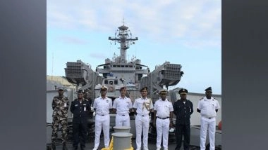 World News | Mission SAGAR: INS Kesari Reaches Mozambique with 500 Tonnes of Food Aid
