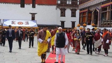 PM Narendra Modi Thanks His Bhutanese Counterpart Lotay Tshering for Highest Civilian Award Ngadag Pel gi Khorlo