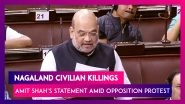 Nagaland Civilian Killings: Amit Shah, Home Minister's Statement Amid Opposition Protest