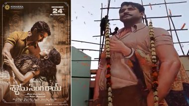 Shyam Singh Roy: Nani Fans Unveil Huge Cutout Poster Outside a Theatre in Hyderabad Ahead of the Film’s Release (Watch Video)