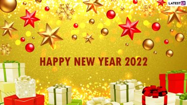 HNY 2022 Images & Happy New Year HD Wallpapers for Free Download Online: Celebrate Last Day of 2021 Sharing WhatsApp Messages, Quotes & SMS!