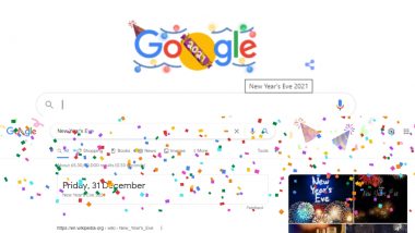 New Year’s Eve 2021 Google Doodle Is a Colourful Delight With Confetti Popper, Perfect Way To Mark Last Day of the Year