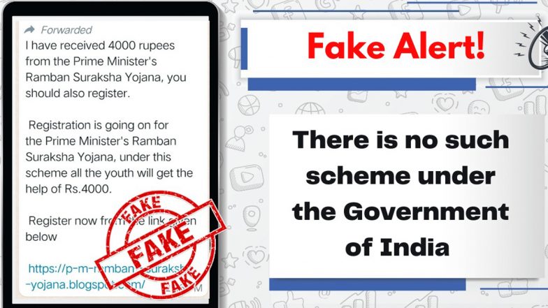 Rs 4,000 To Be Granted Under ‘PM Ramban Yojana’ for COVID-19 Treatment? PIB Fact Check Reveals Truth Behind Fake Website