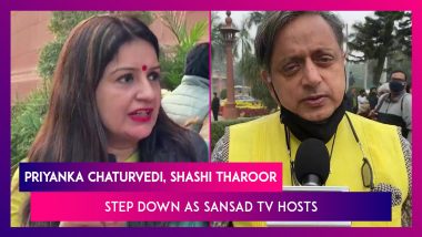 Priyanka Chaturvedi, Shashi Tharoor Step Down As Sansad TV Hosts Amid Rajya Sabha Suspension Row