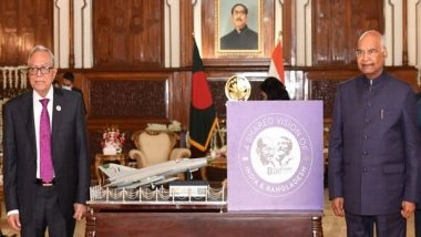 World News | President Kovind Presents Replica of 1971-era MIG 21 Aircraft to Bangladesh Counterpart