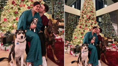 Priyanka Chopra Looks the Happiest As Nick Jonas Plants a Kiss on Her Cheek During Christmas Celebration!