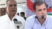 India News | Bhupesh Baghel Apprises Rahul Gandhi of Congress Preparations for UP Polls
