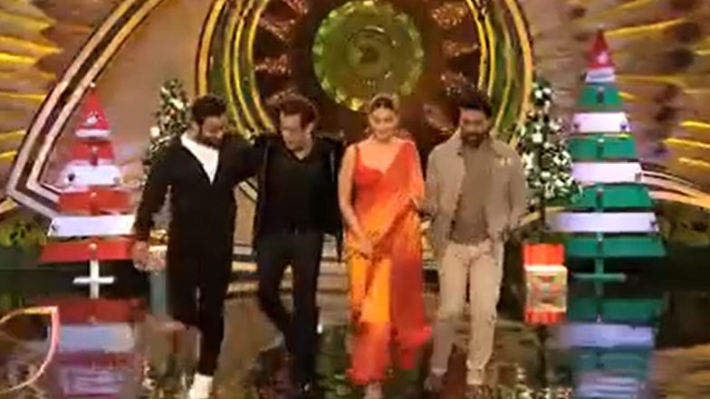 Bigg Boss 15: Ram Charan, Jr Ntr, Alia Bhatt Dance on RRR’s ‘Naacho Naacho’ Song With Salman Khan (Watch Promo)